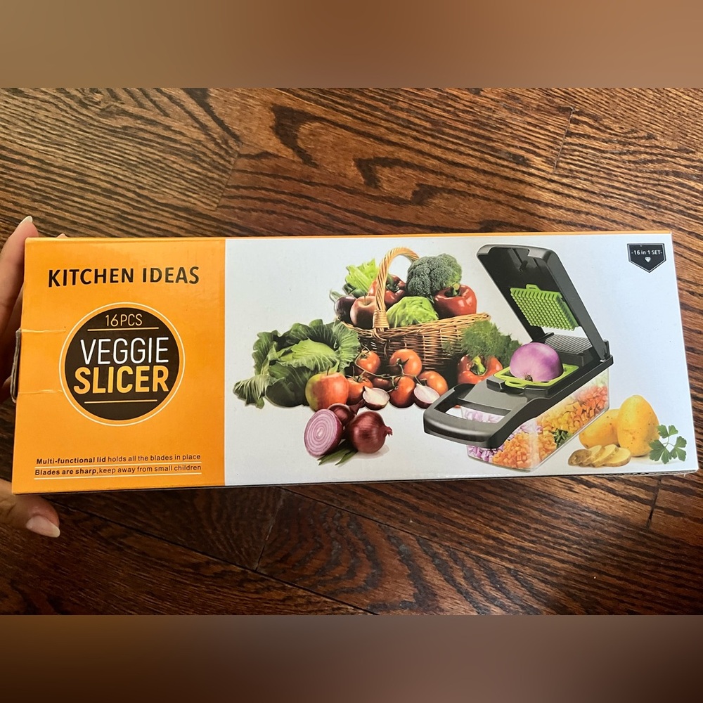 16-Piece Veggie Slicer with Basket Design